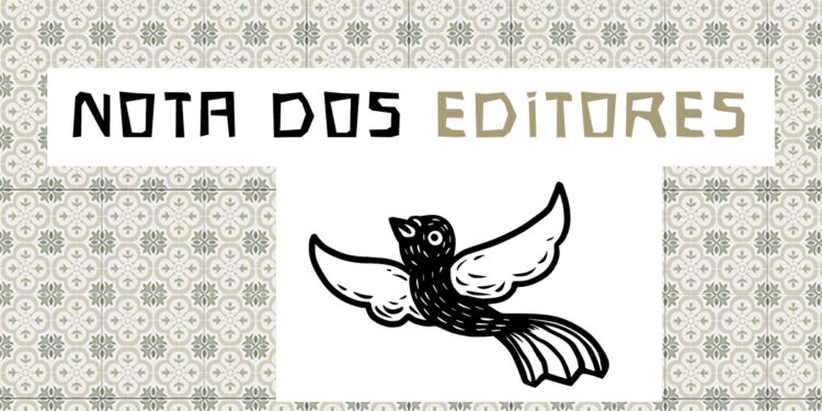 Nota dos Editores – Setembro 2026